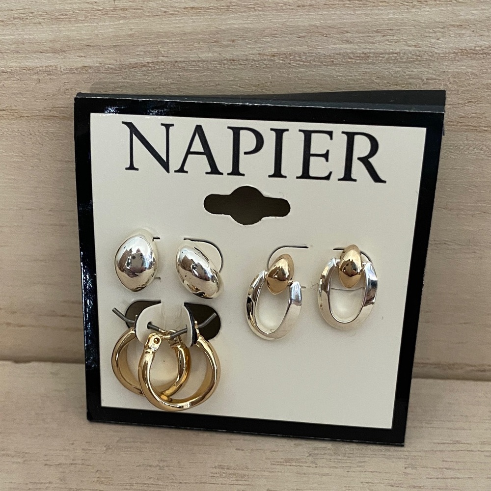 new Napier Two-Tone Small Earring Collection